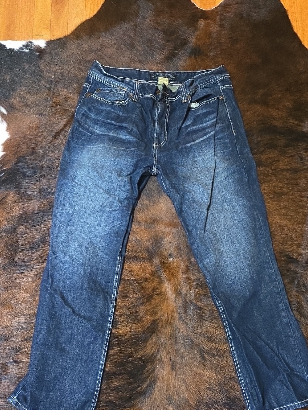 Relaxed Fit Men's Dark Blue Denim Jeans
